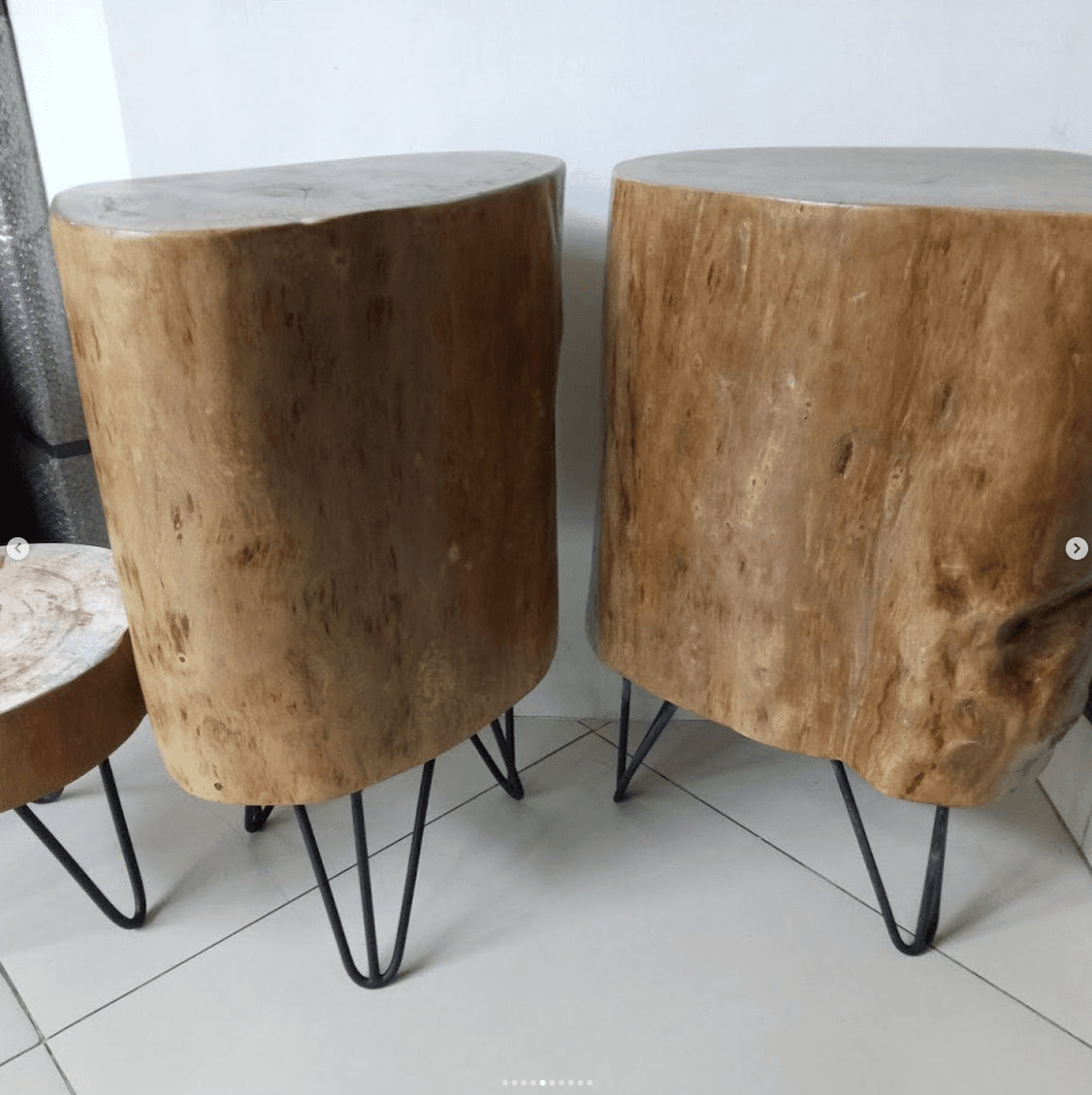 Live-Edge Stump Side Tables