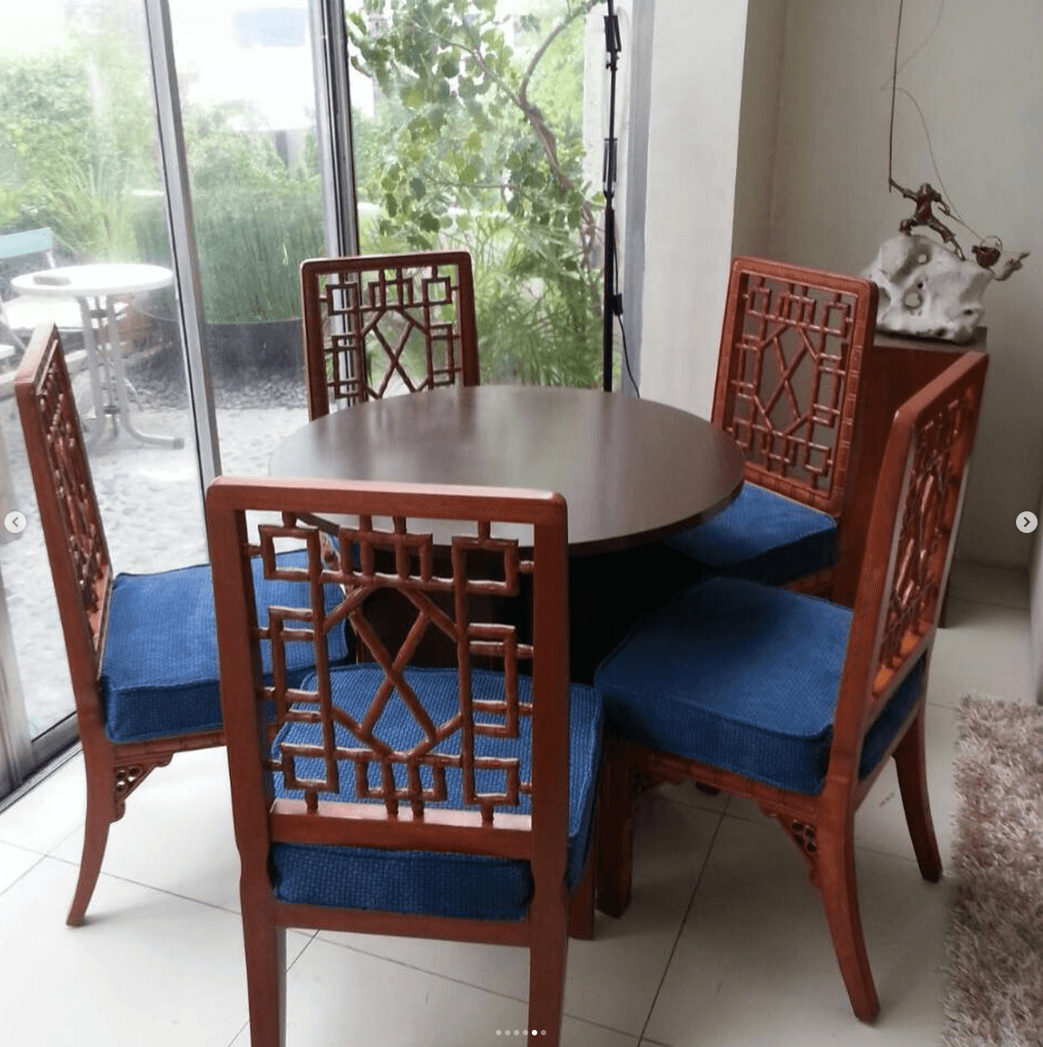 Round Table & Carved Chairs